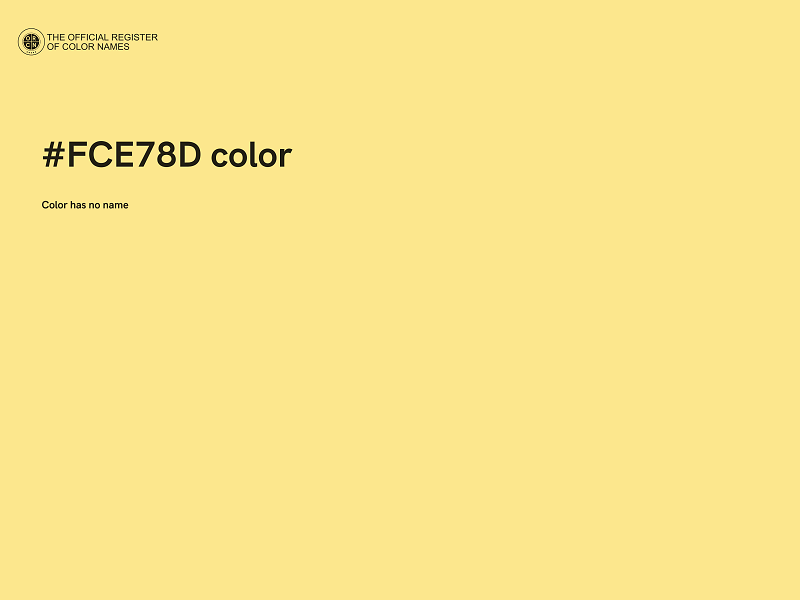 #FCE78D color image