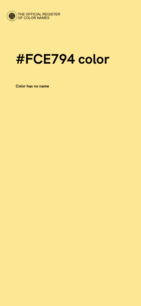 #FCE794 color image