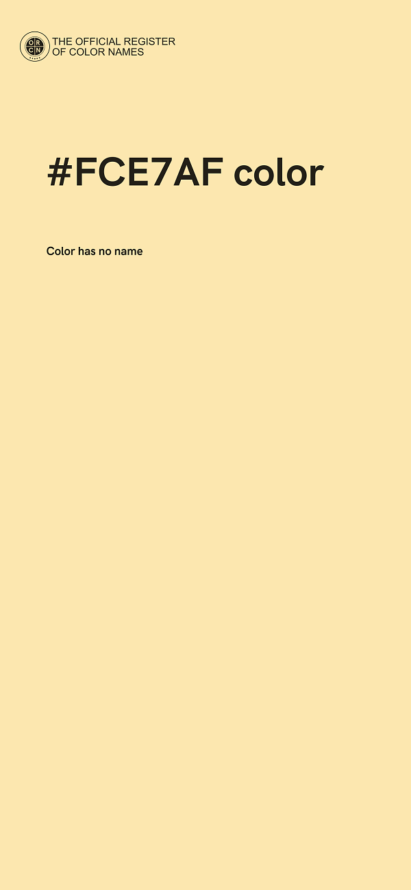 #FCE7AF color image