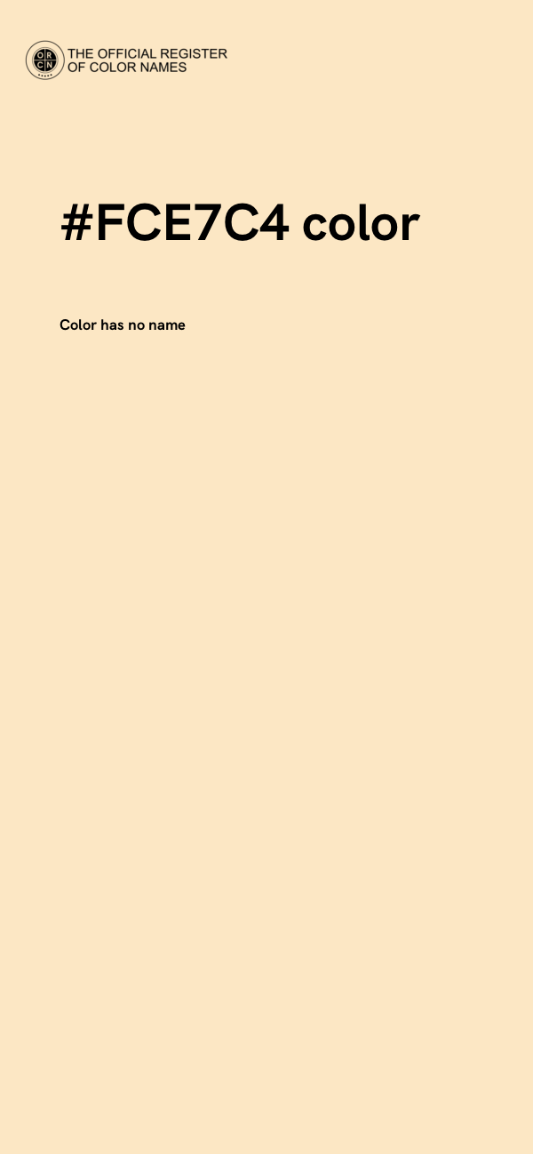 #FCE7C4 color image