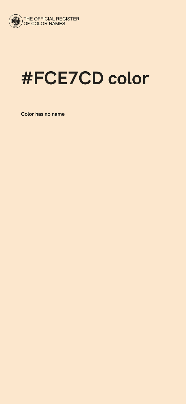 #FCE7CD color image