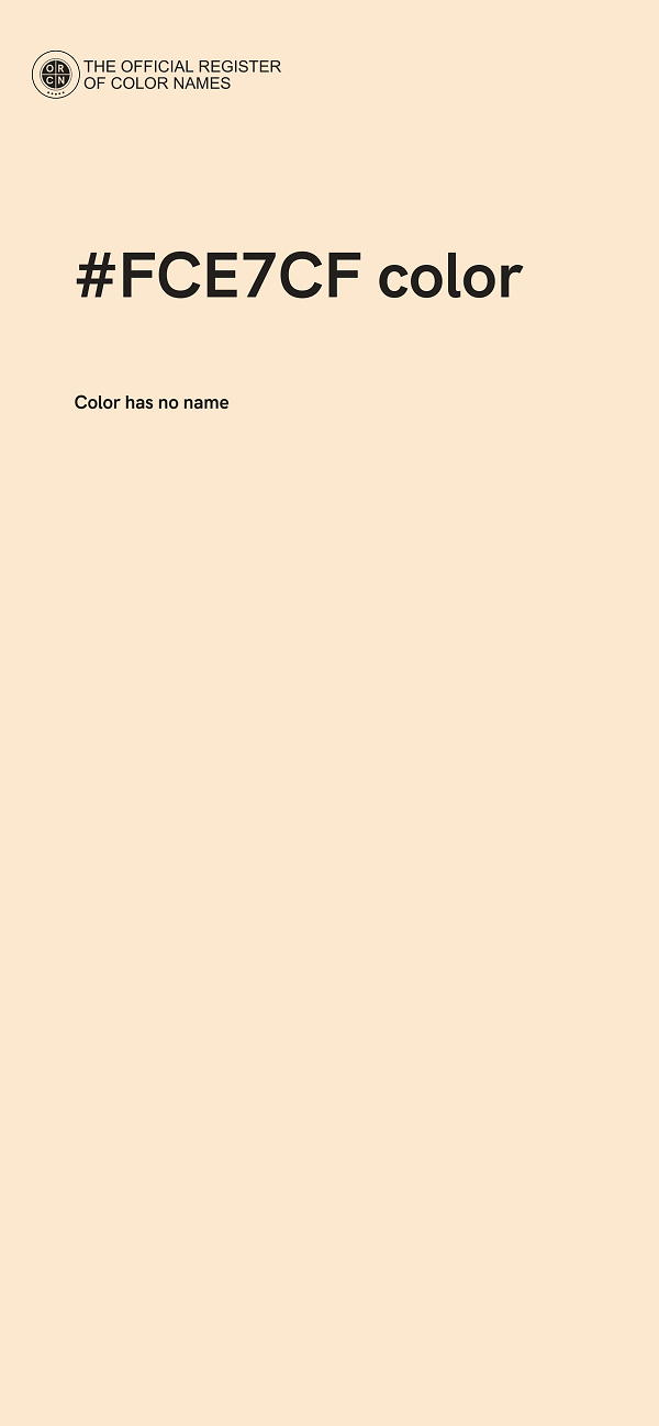 #FCE7CF color image