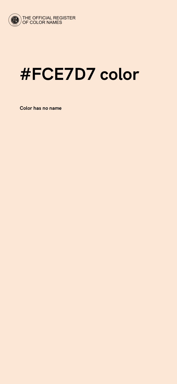 #FCE7D7 color image