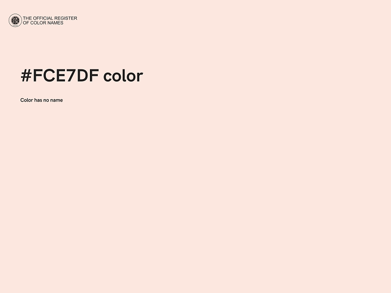 #FCE7DF color image