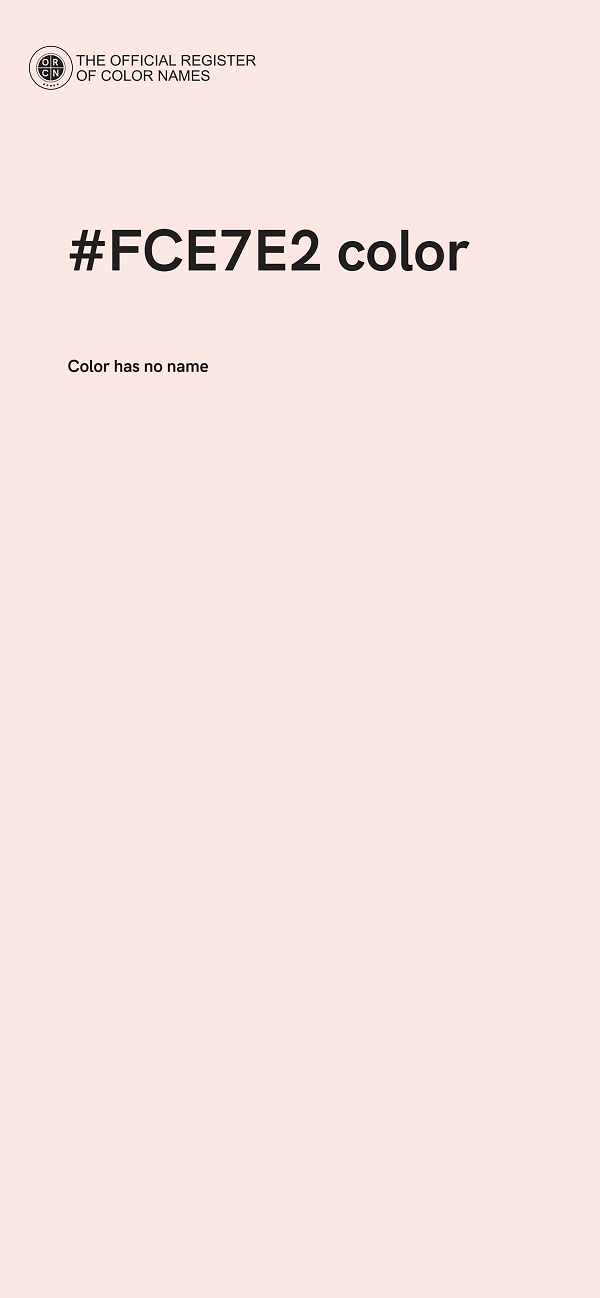 #FCE7E2 color image