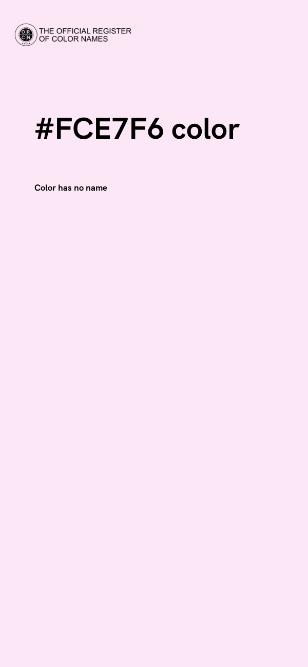 #FCE7F6 color image