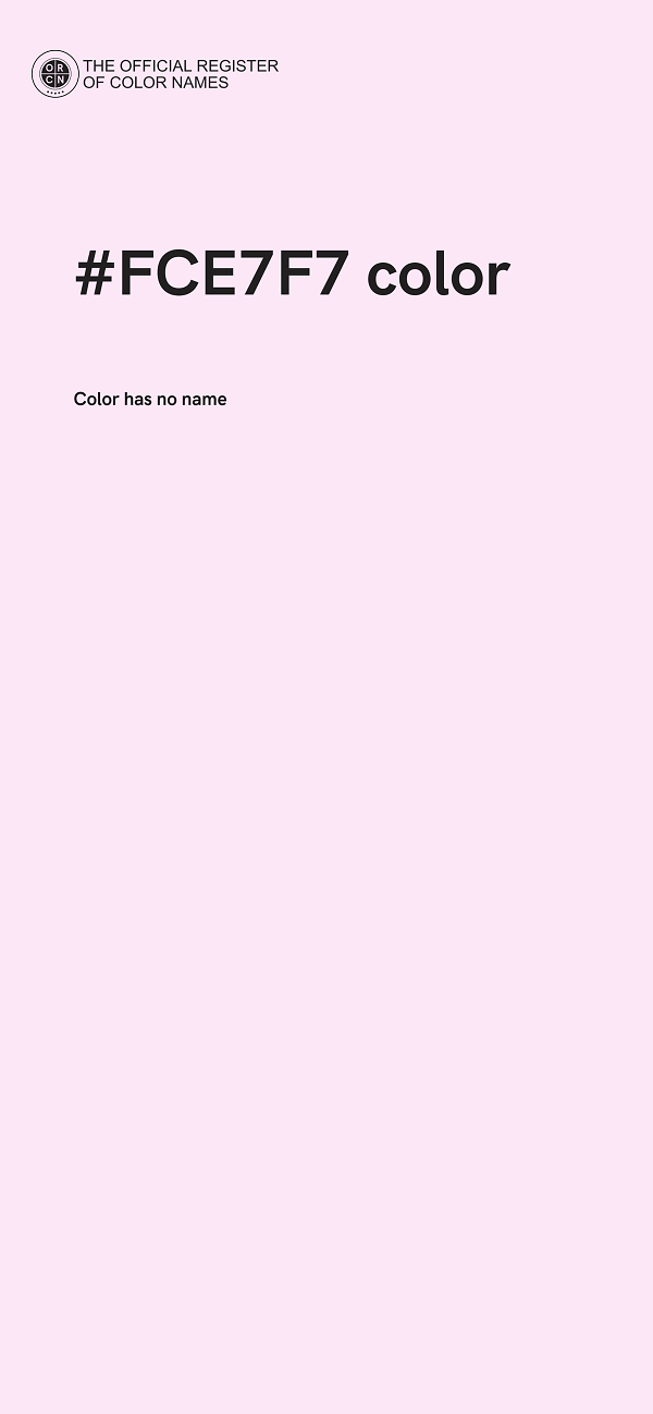 #FCE7F7 color image