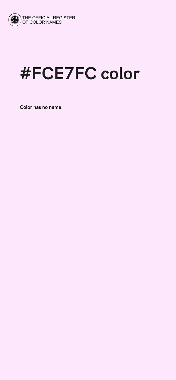 #FCE7FC color image