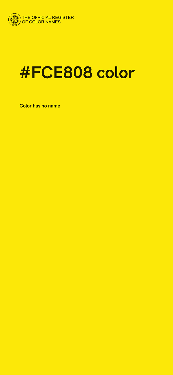 #FCE808 color image