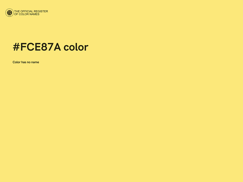 #FCE87A color image