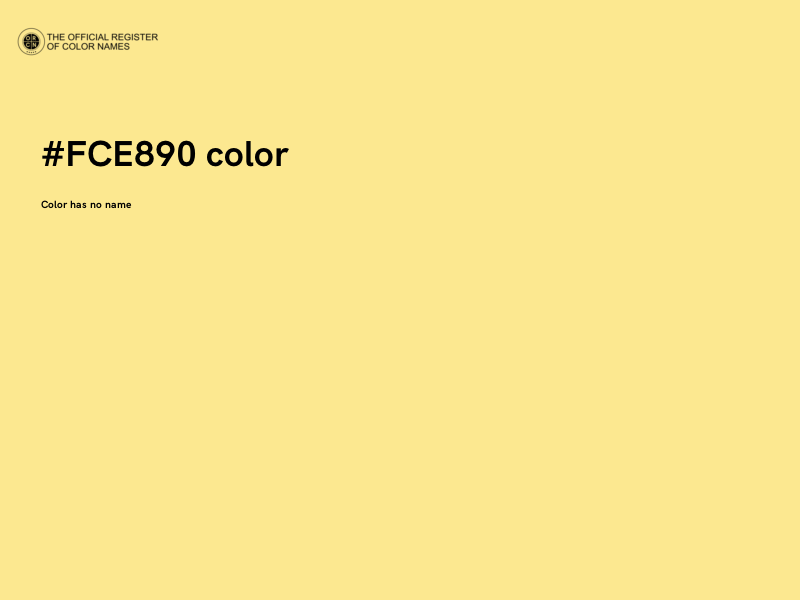 #FCE890 color image