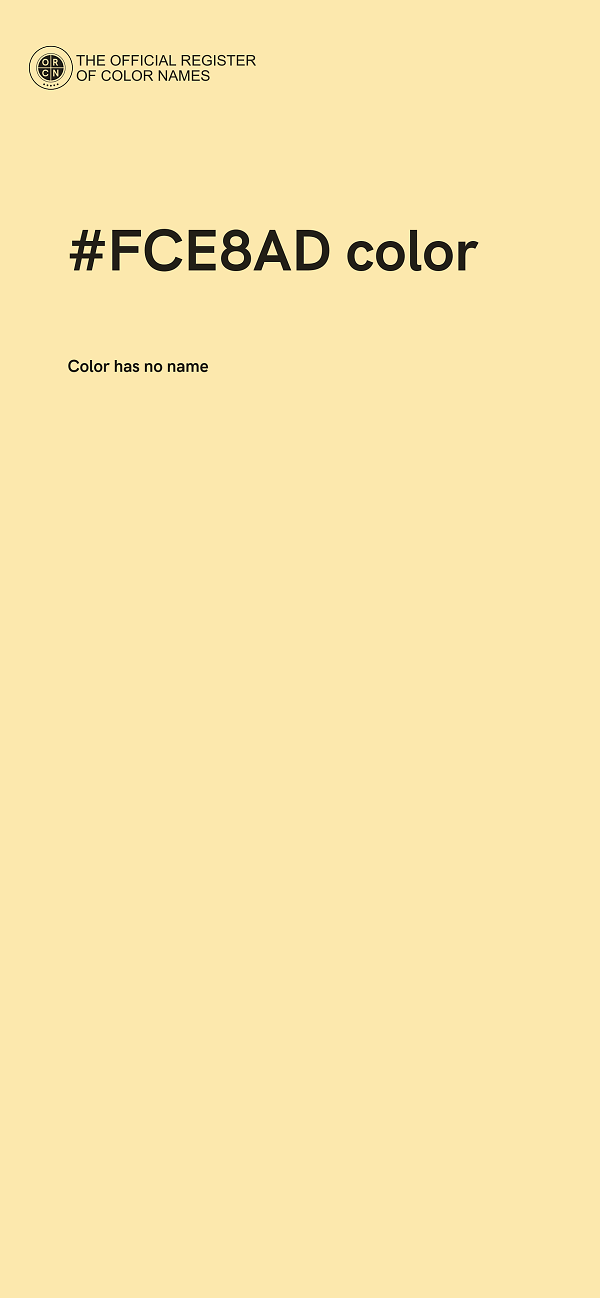 #FCE8AD color image