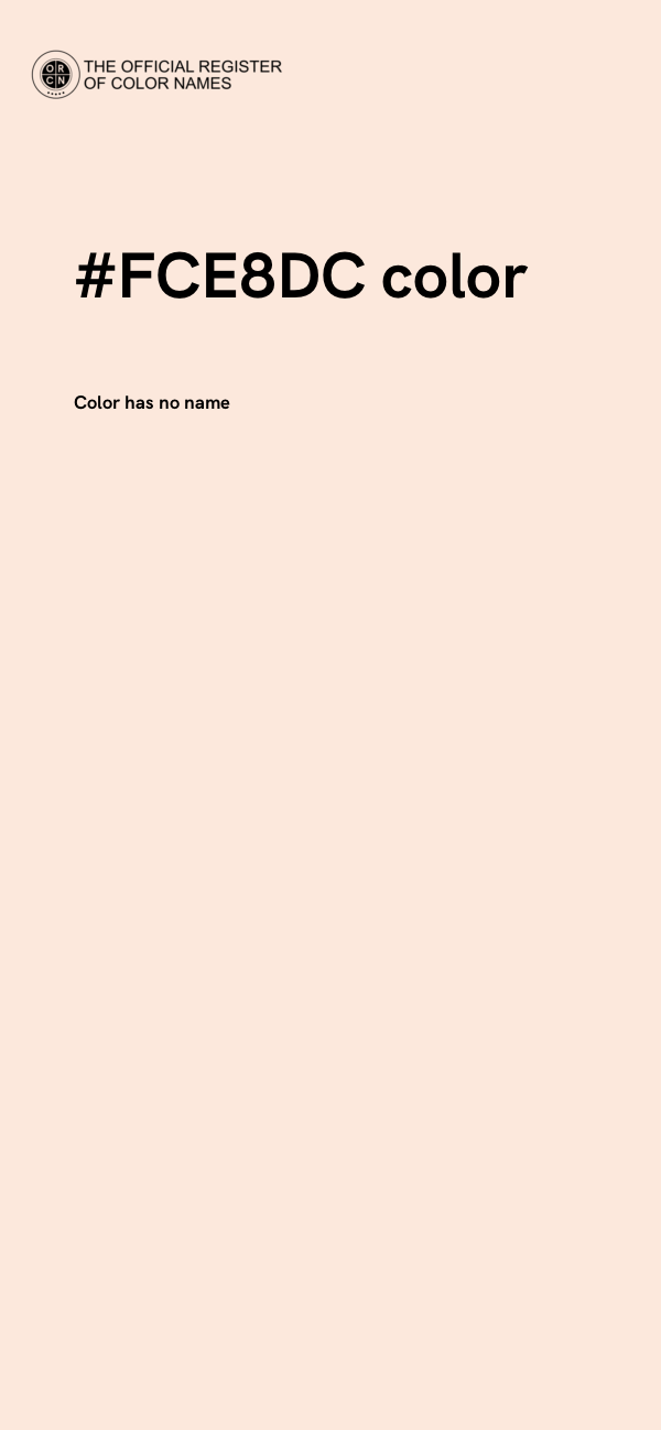 #FCE8DC color image