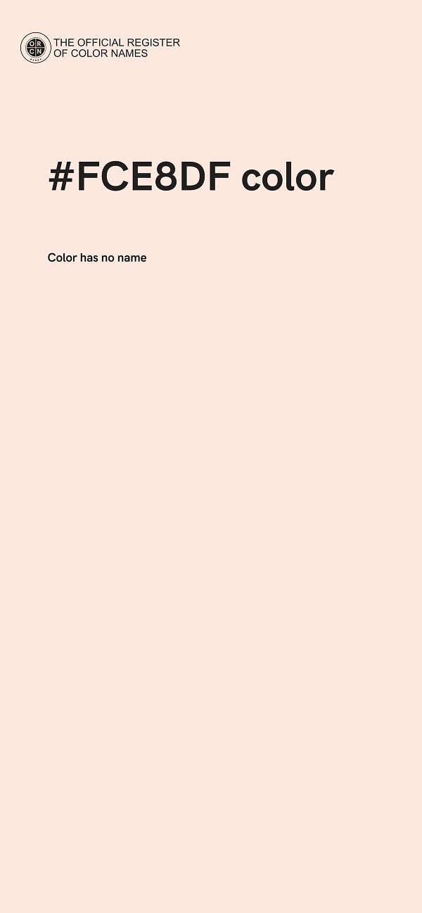 #FCE8DF color image