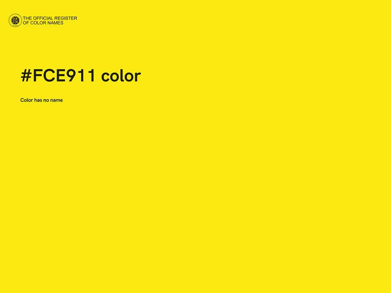 #FCE911 color image