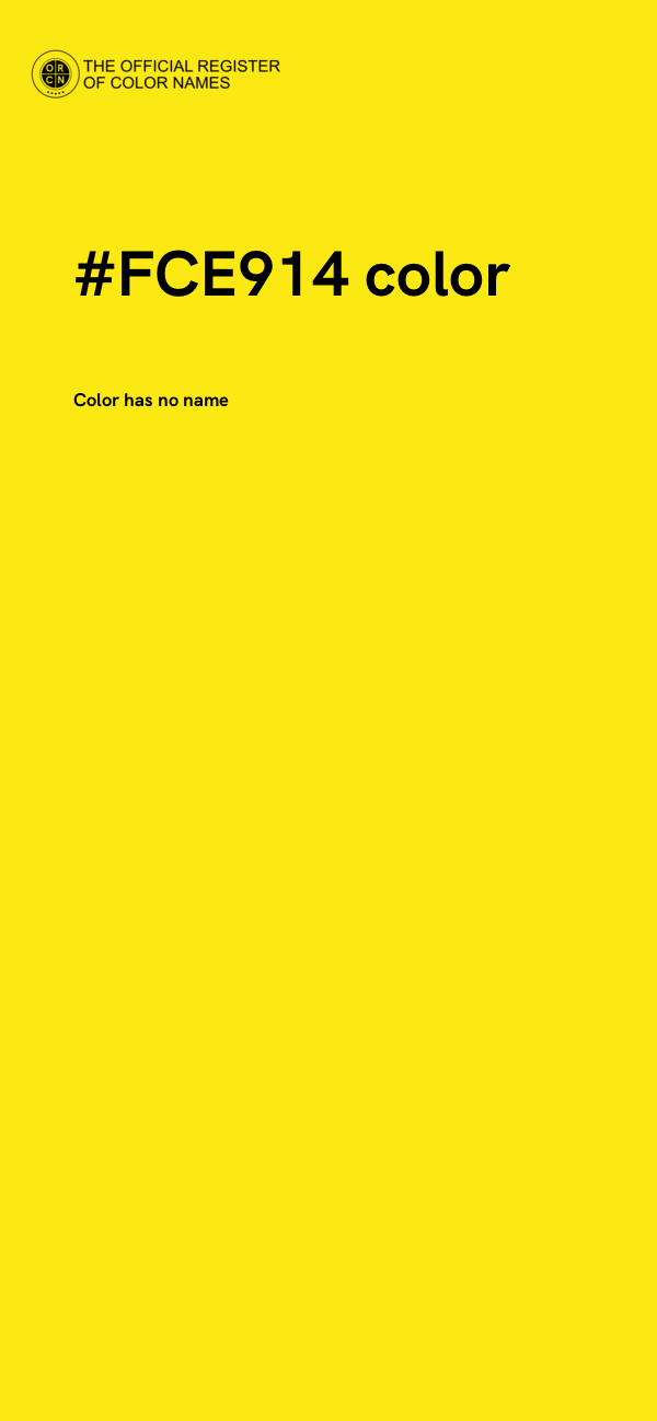 #FCE914 color image