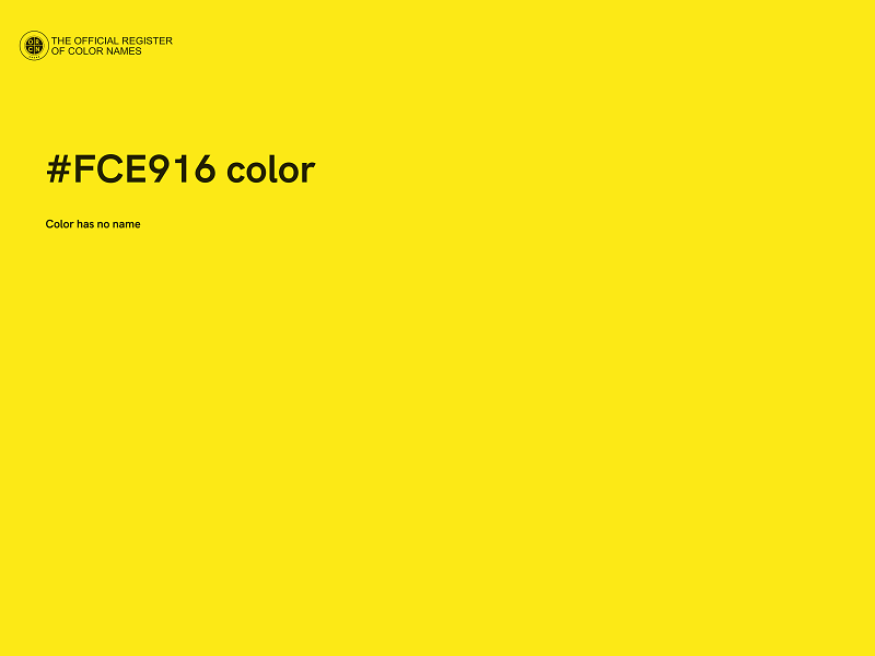 #FCE916 color image