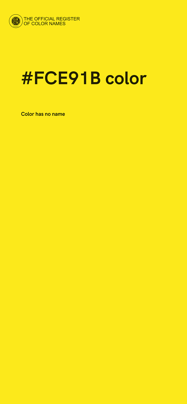 #FCE91B color image