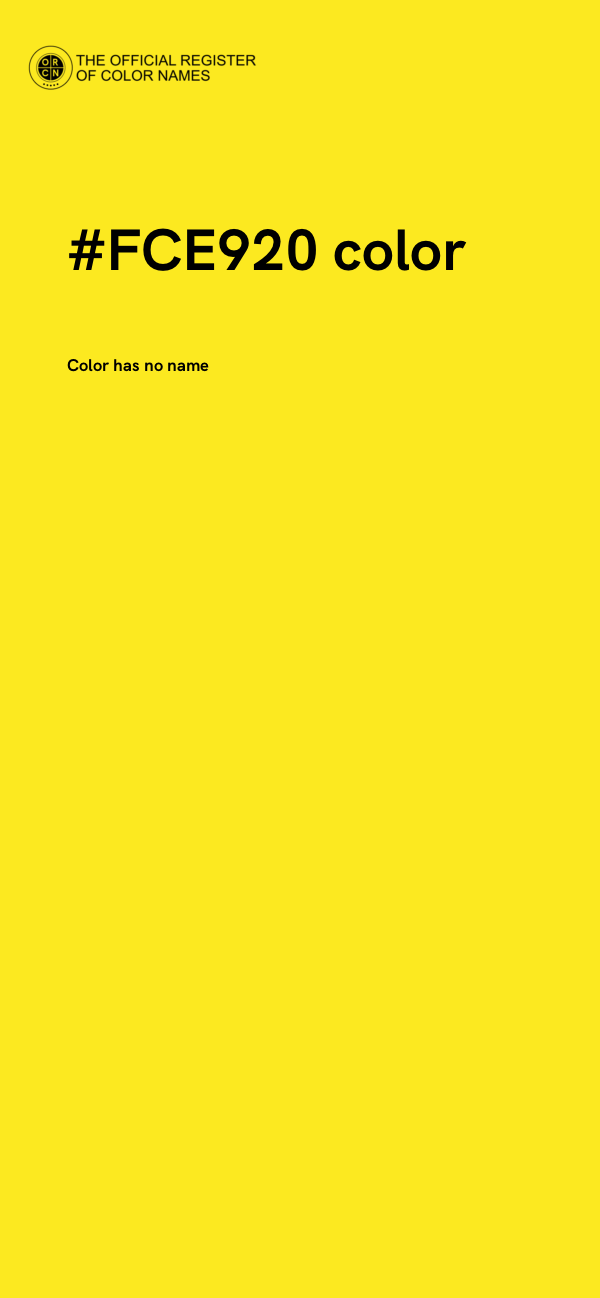 #FCE920 color image