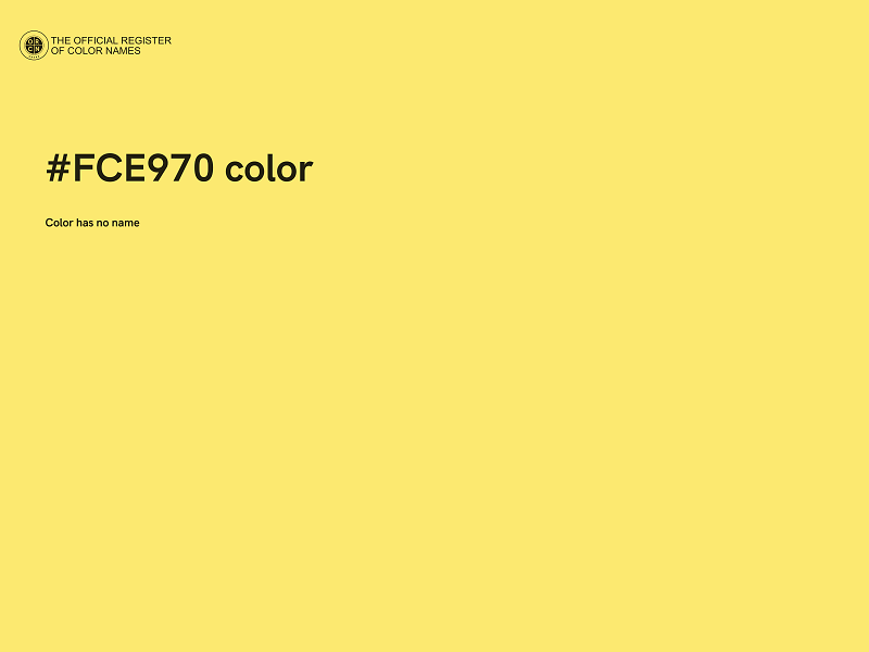 #FCE970 color image