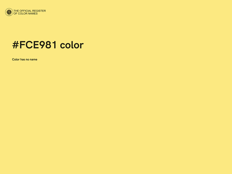 #FCE981 color image