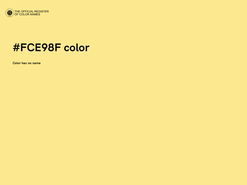 #FCE98F color image