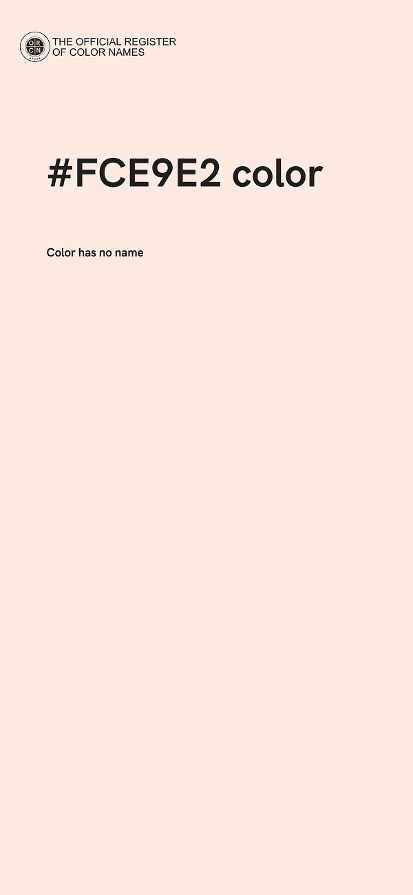 #FCE9E2 color image