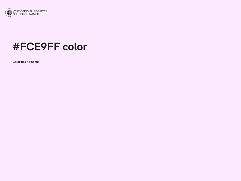 #FCE9FF color image