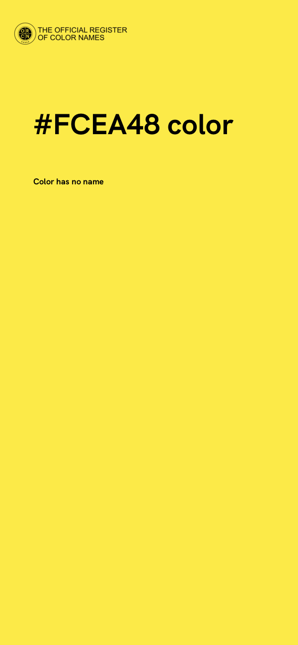 #FCEA48 color image