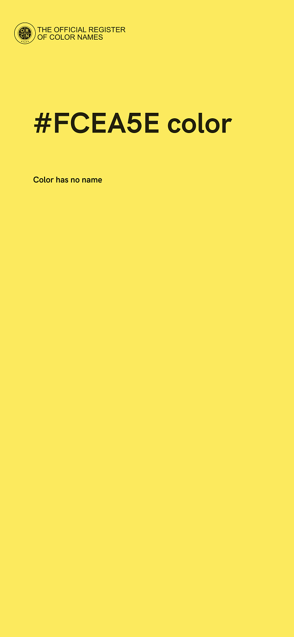 #FCEA5E color image