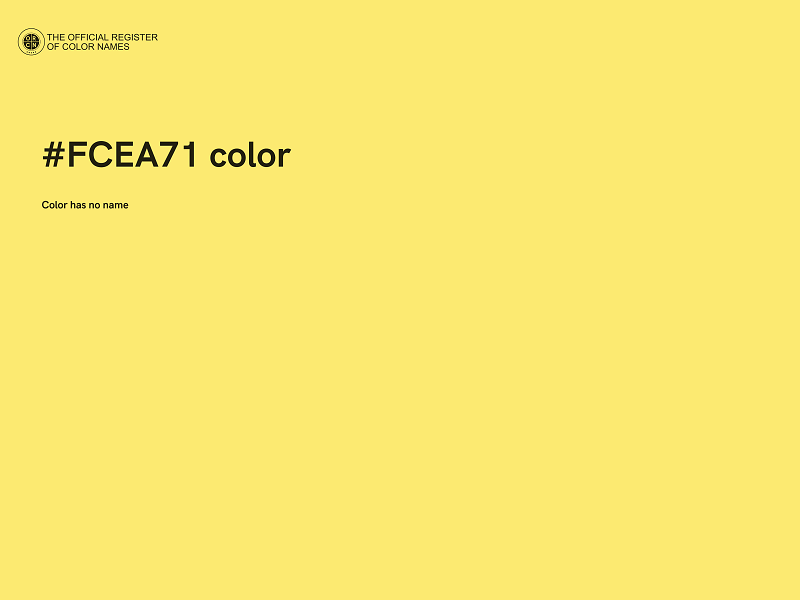 #FCEA71 color image