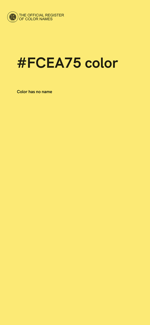 #FCEA75 color image