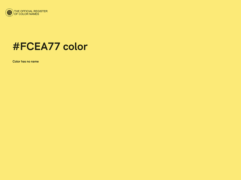 #FCEA77 color image