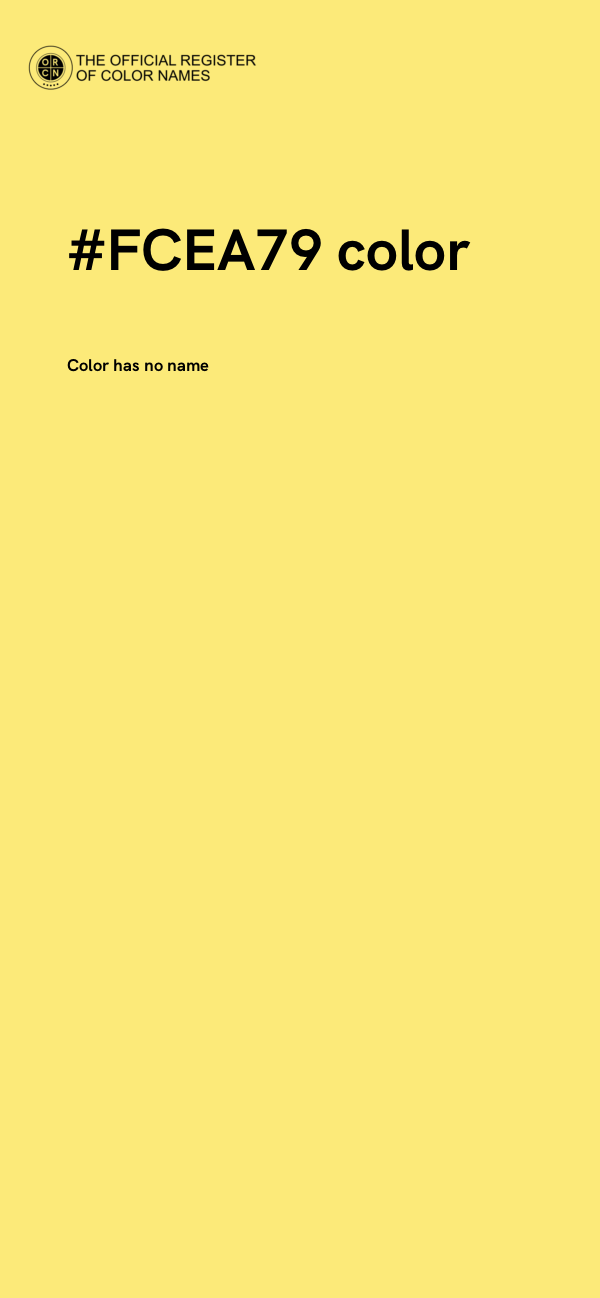 #FCEA79 color image