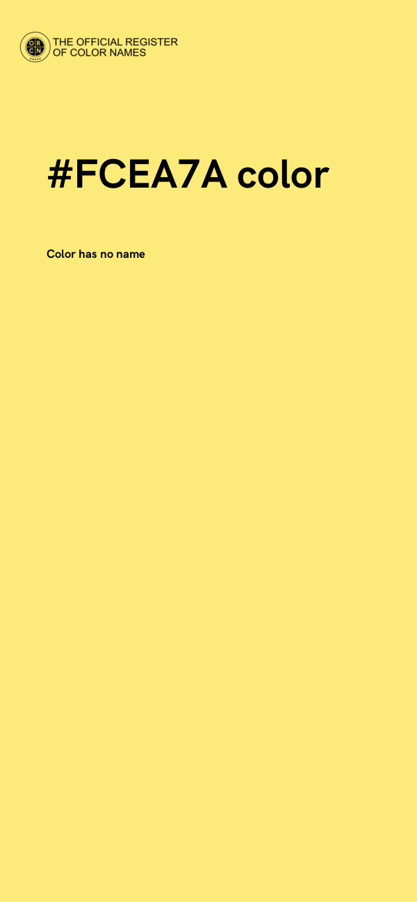 #FCEA7A color image