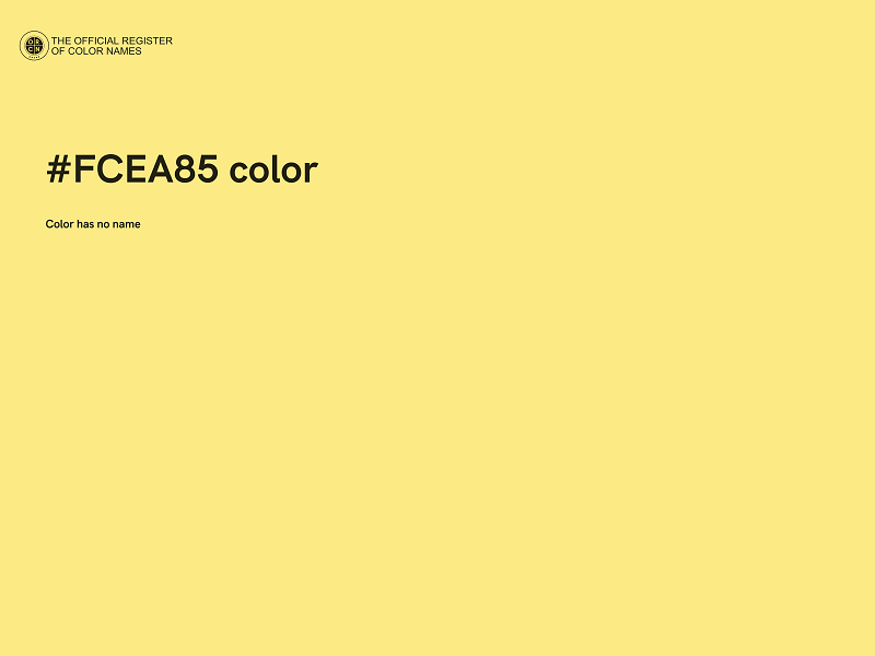 #FCEA85 color image