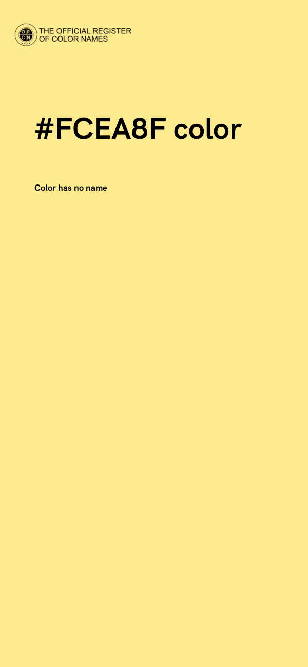 #FCEA8F color image
