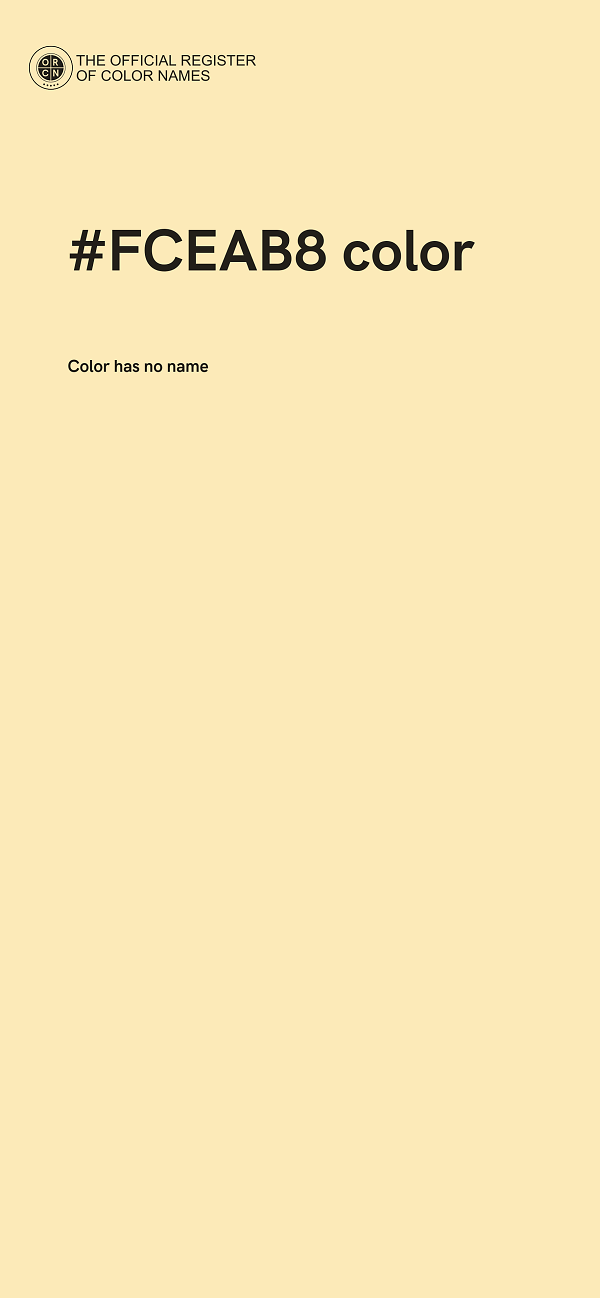 #FCEAB8 color image