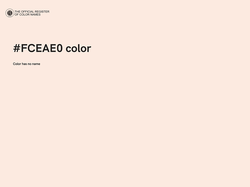 #FCEAE0 color image
