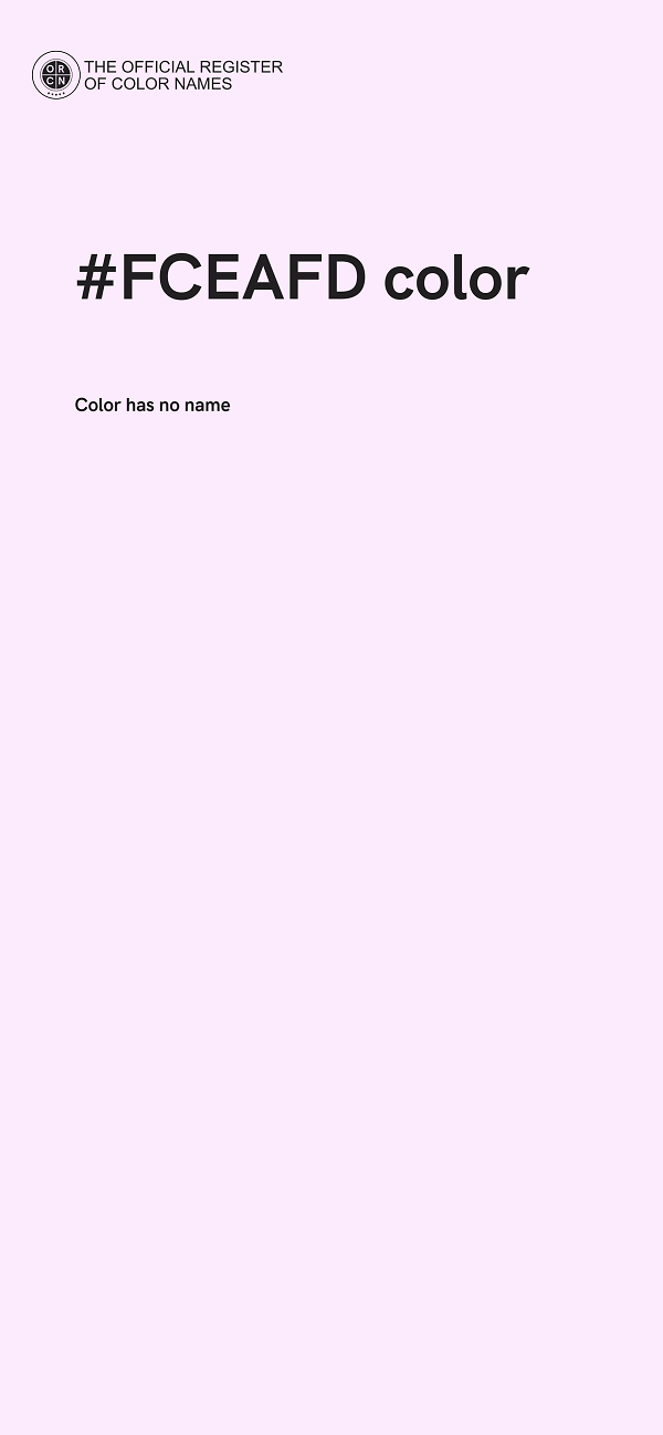 #FCEAFD color image