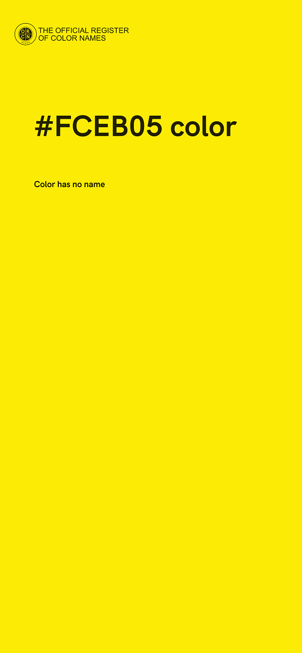 #FCEB05 color image