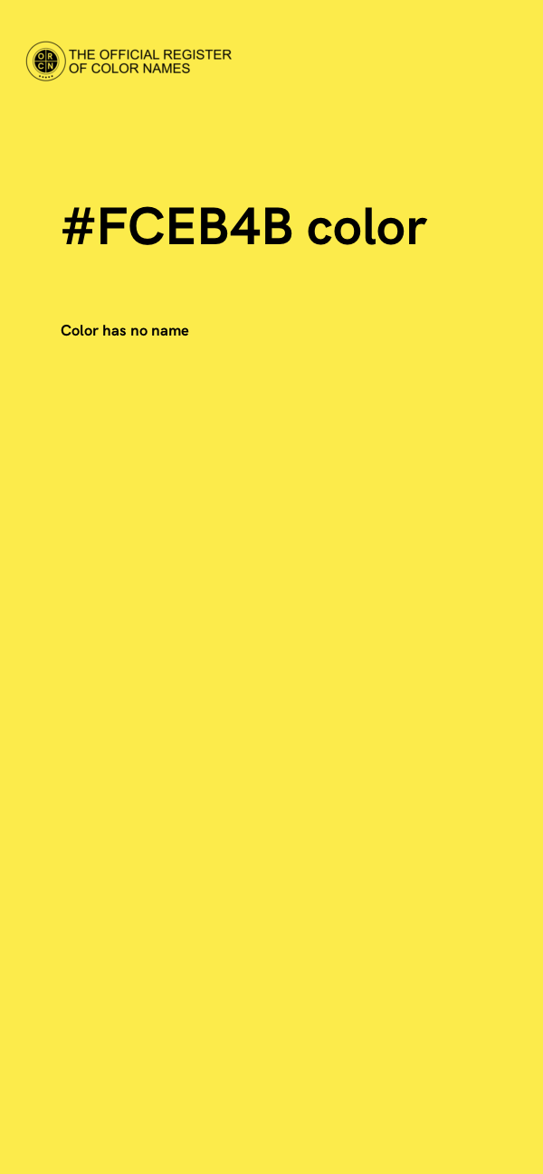 #FCEB4B color image