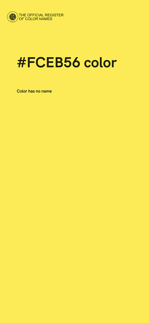 #FCEB56 color image