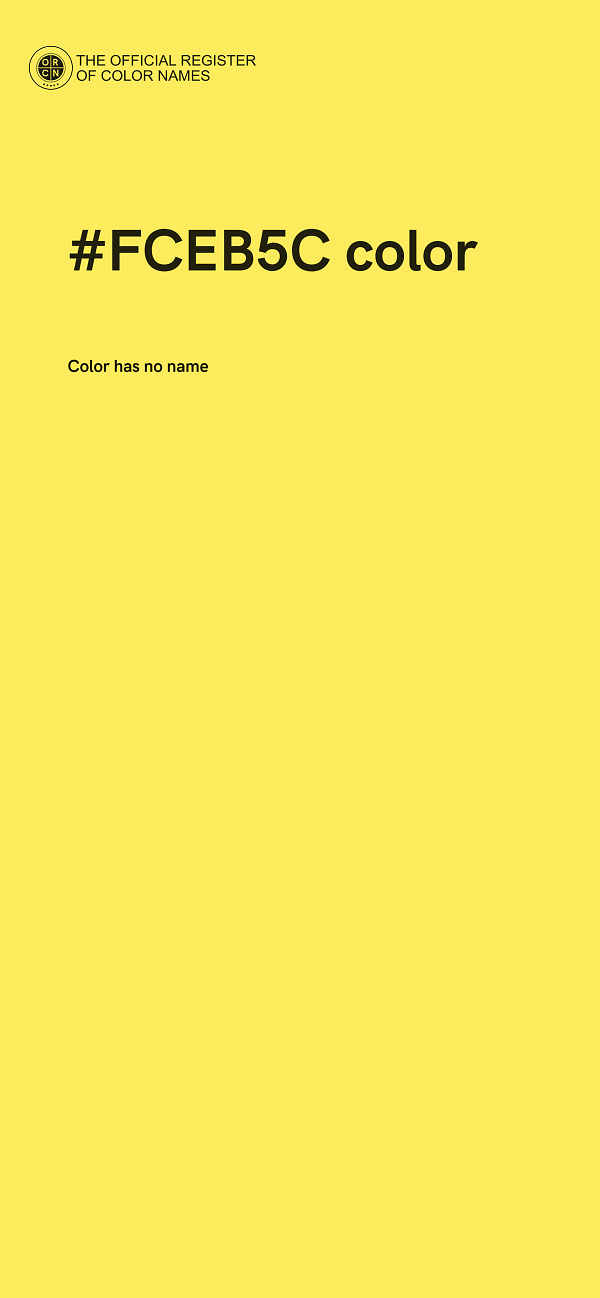 #FCEB5C color image