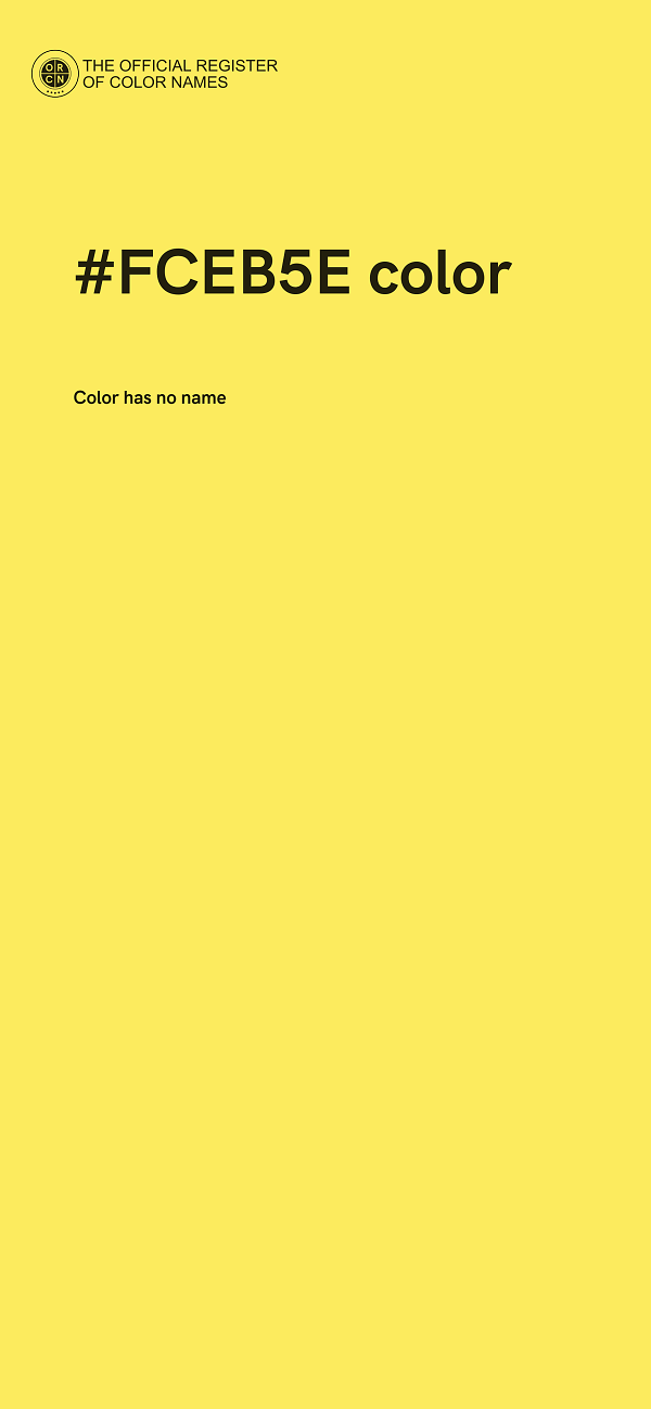 #FCEB5E color image