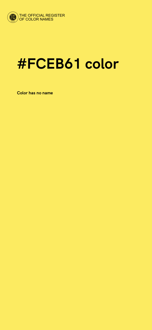 #FCEB61 color image