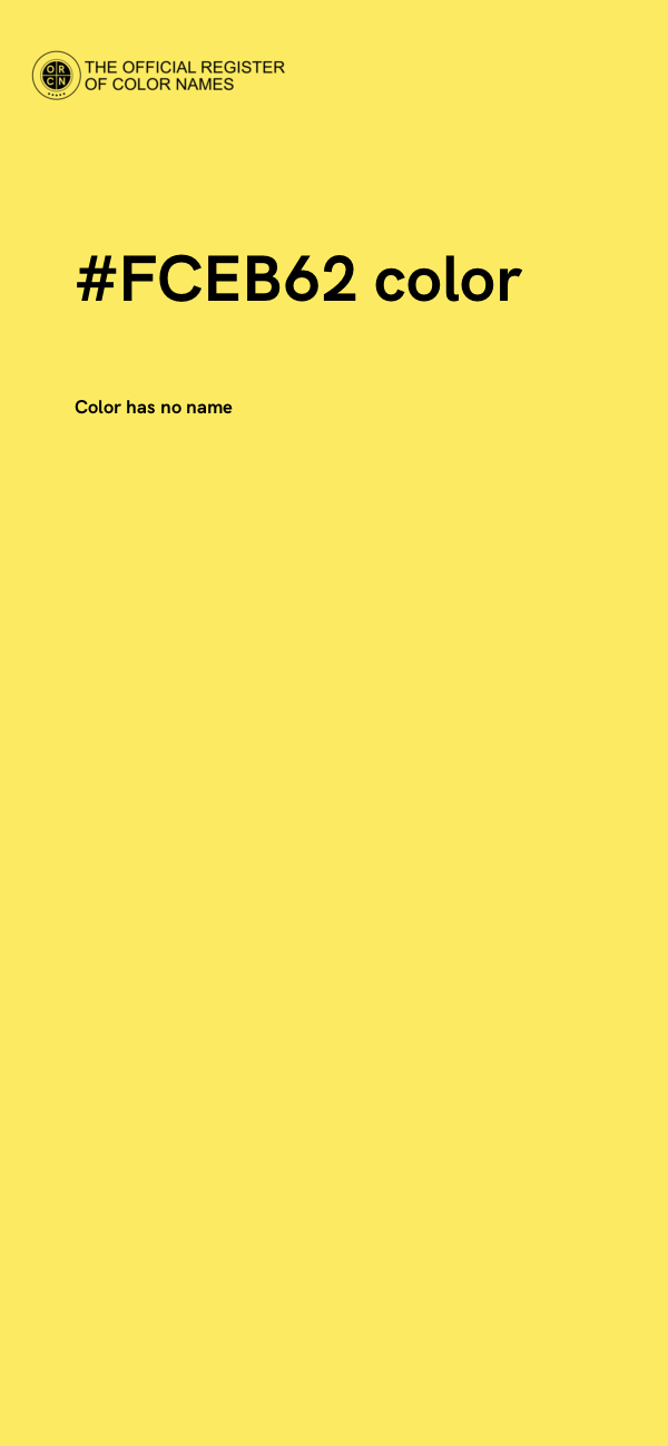 #FCEB62 color image