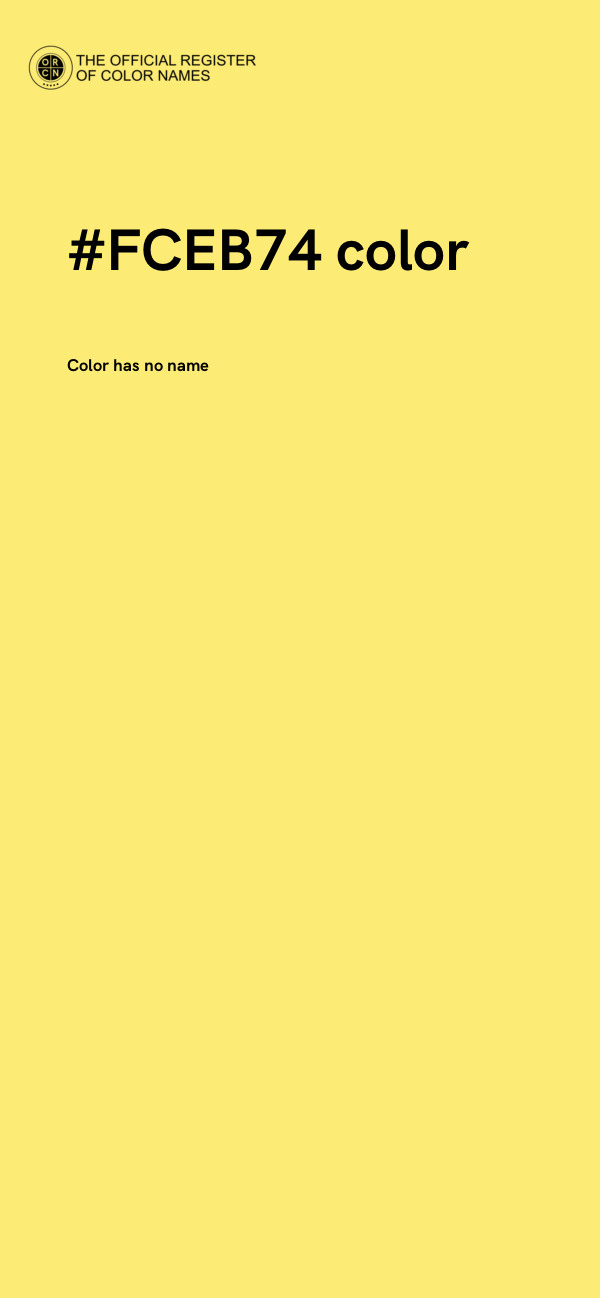 #FCEB74 color image