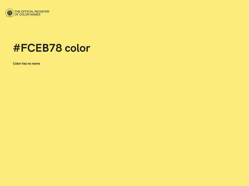 #FCEB78 color image