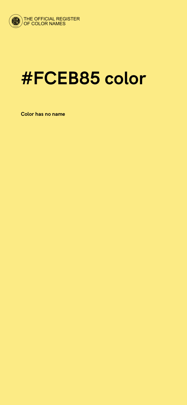 #FCEB85 color image